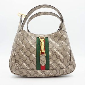 New in Box Gucci x Balenciaga The Hacker Project Small Jackie 1961 Hobo Bag